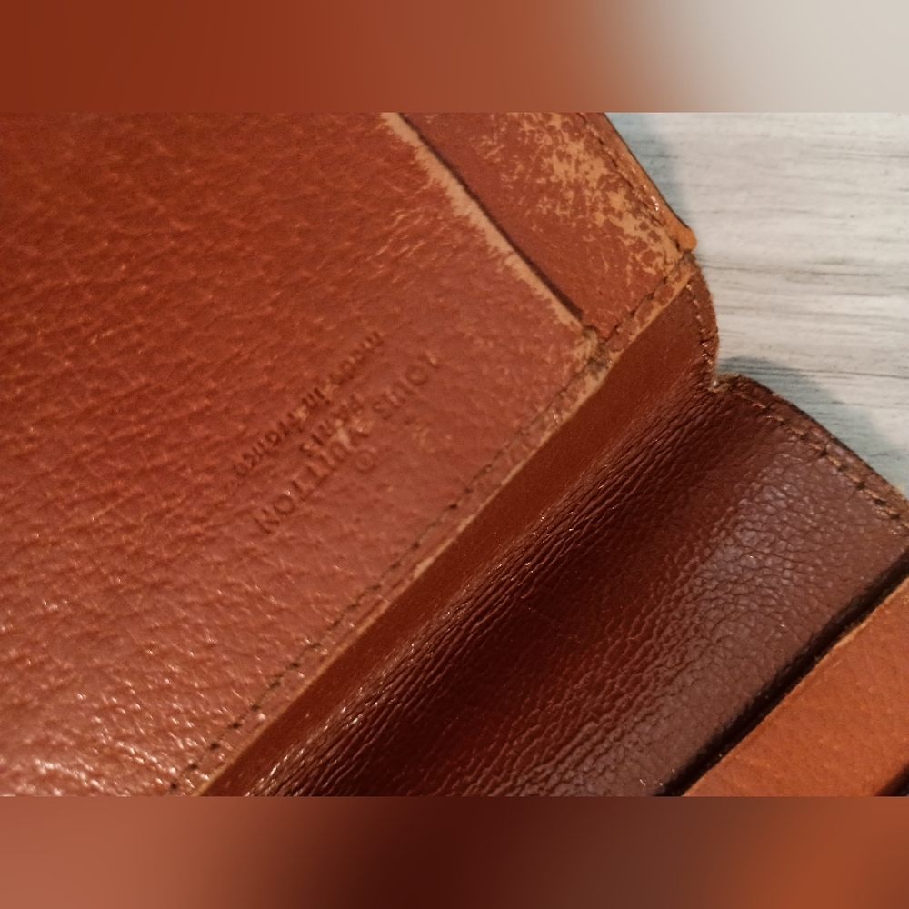 Louis Vuitton Brown Monogram Wallet with Gold Accents - Picture 9 of 11